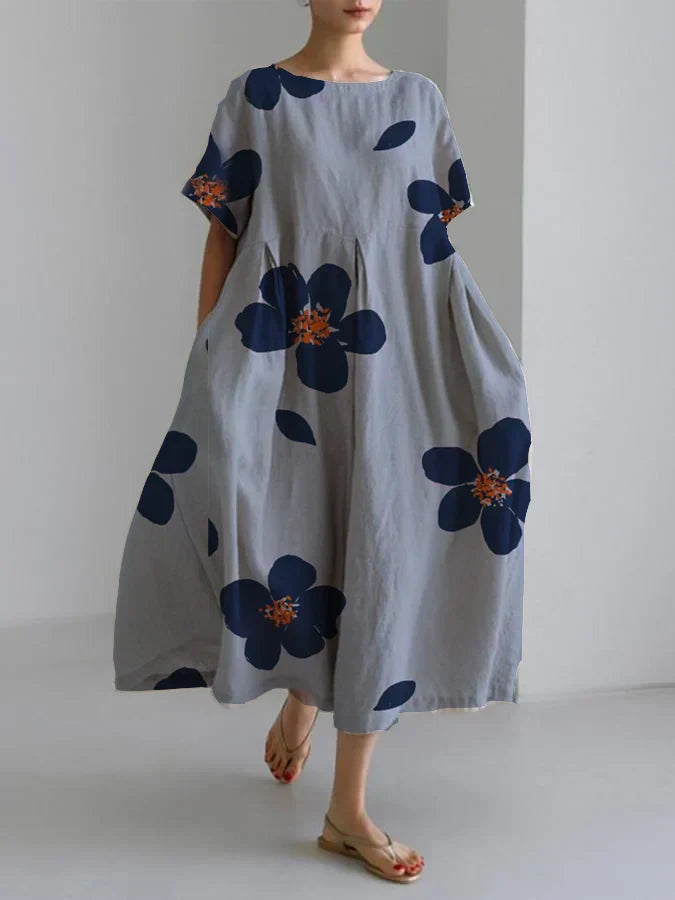 ELENA | Lange Bloemen Jurk - Chique Detail