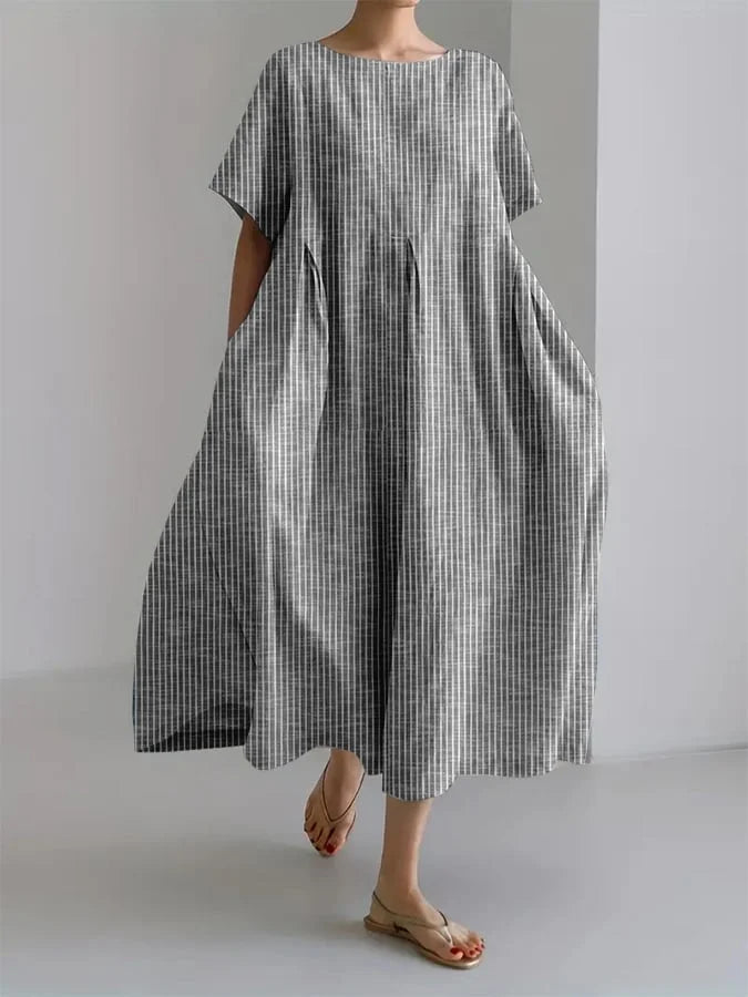 BIANCA | Lange Casual Jurk met Retro Stijl