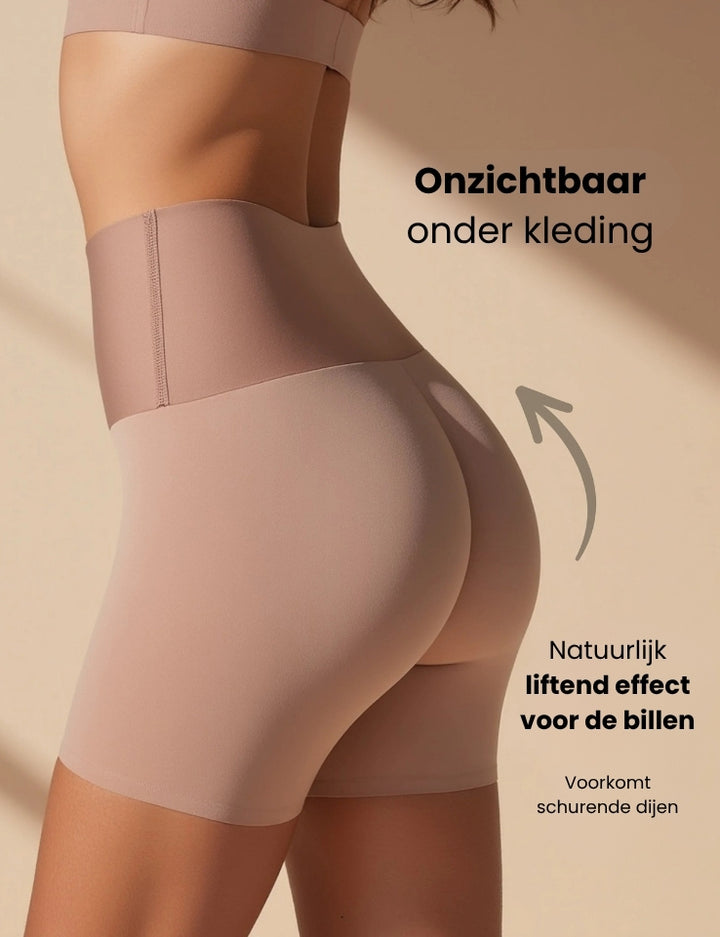 Naadloze shaping short met lift-effect