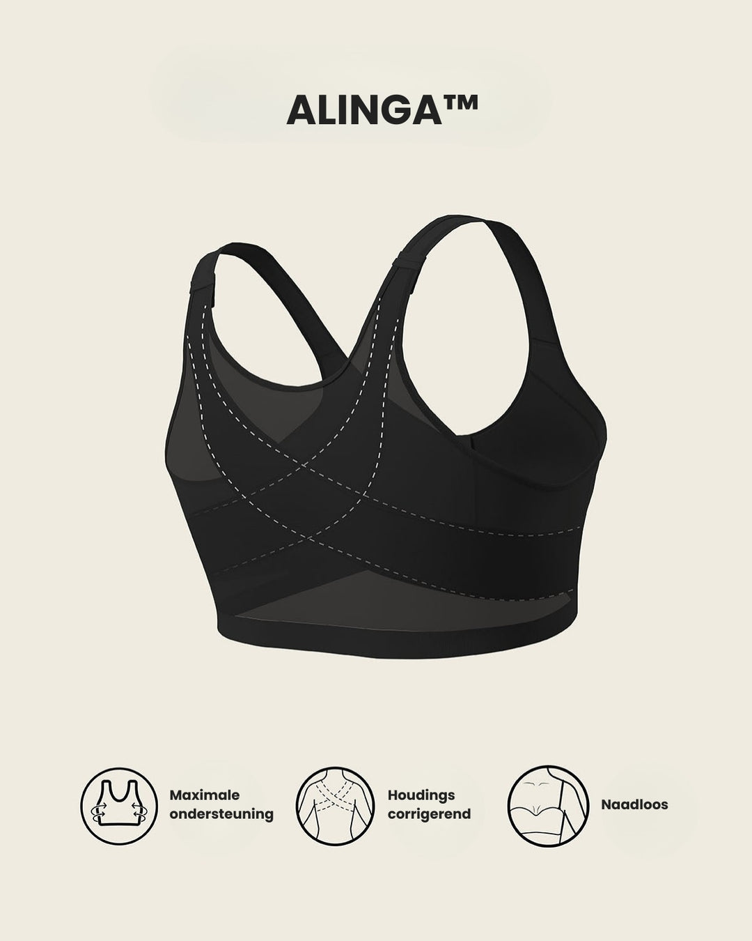 Alinga™ | Naadloze Corrigerende BH zonder beugel
