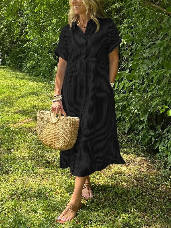 Maya | Elegante Gestreepte Jurk