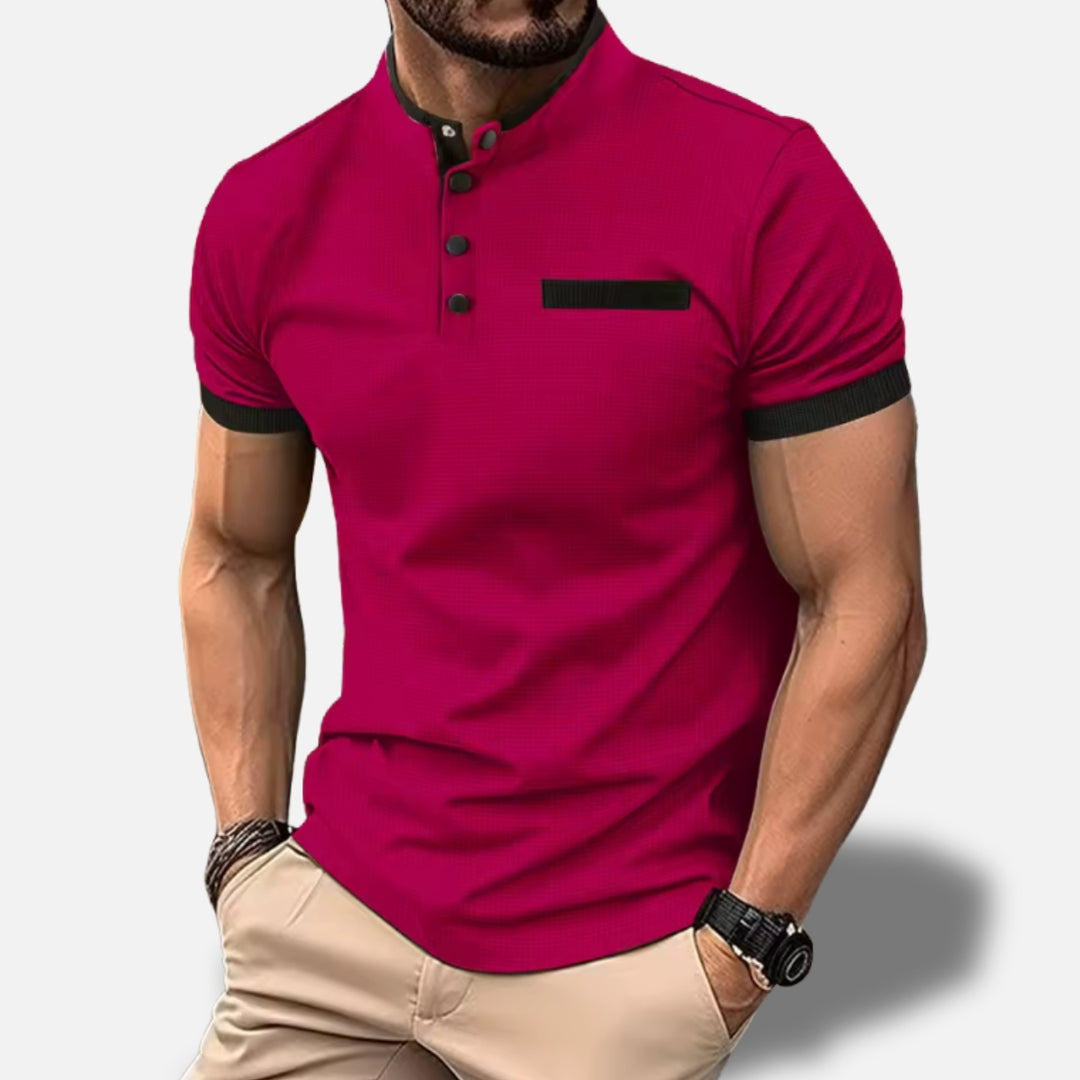 Jacob™ – Korte mouwen polo met opstaande kraag