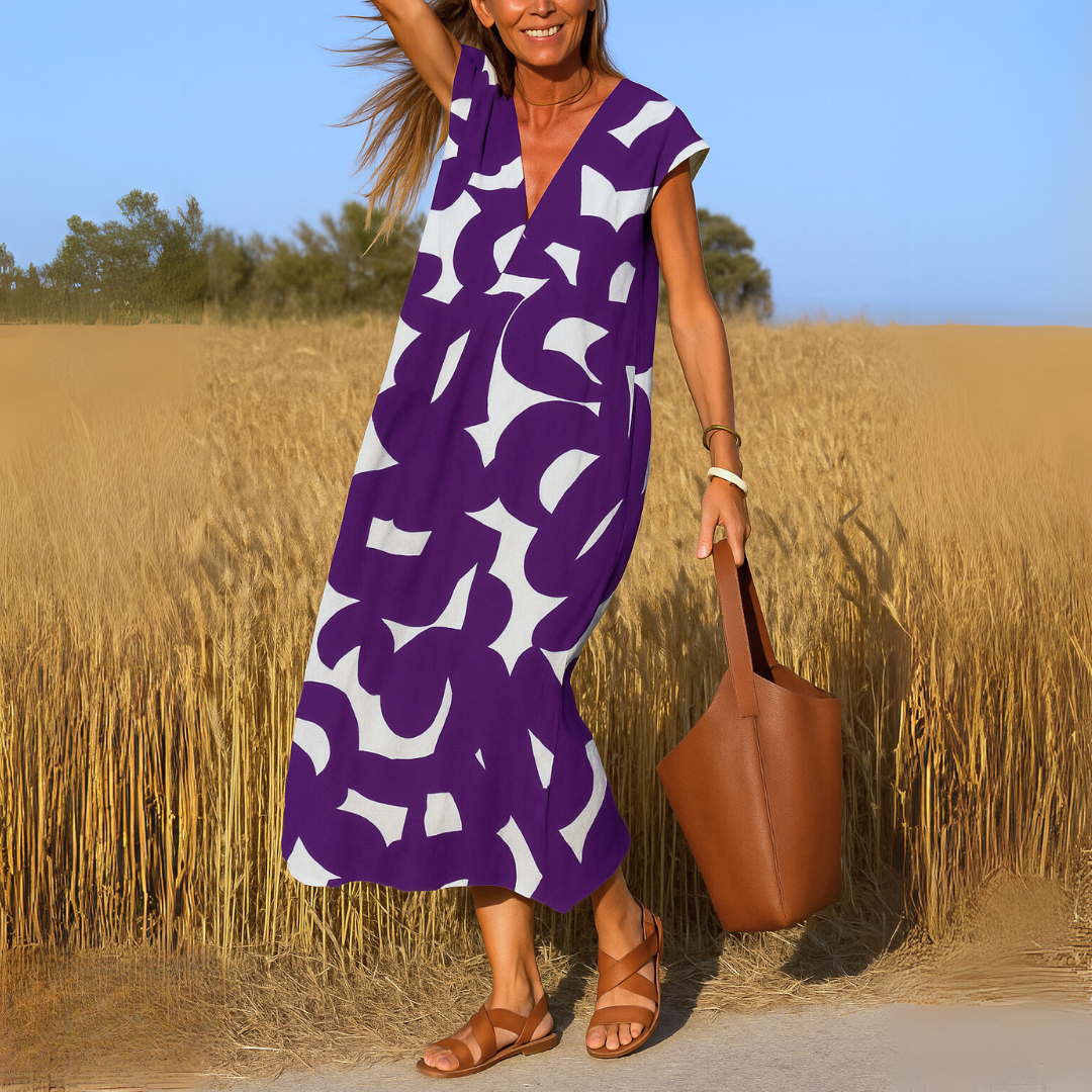 Valerie | Soepele jurk met V-hals