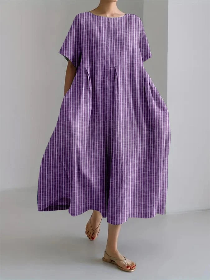 BIANCA | Lange Casual Jurk met Retro Stijl