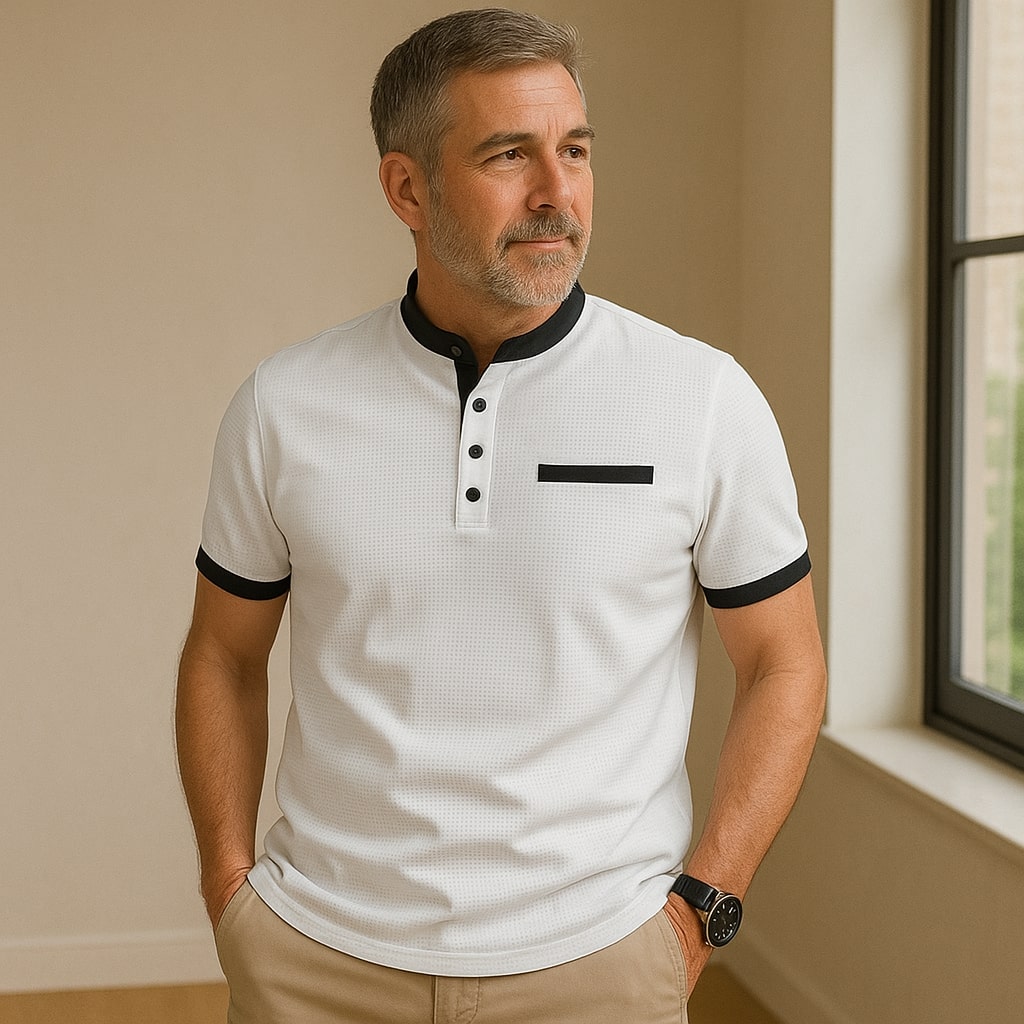 Jacob™ – Korte mouwen polo met opstaande kraag