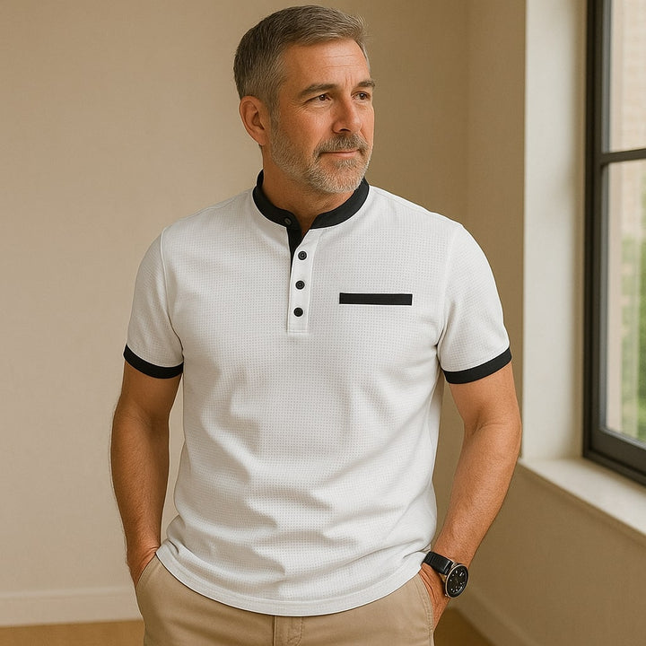 Jacob™ – Korte mouwen polo met opstaande kraag