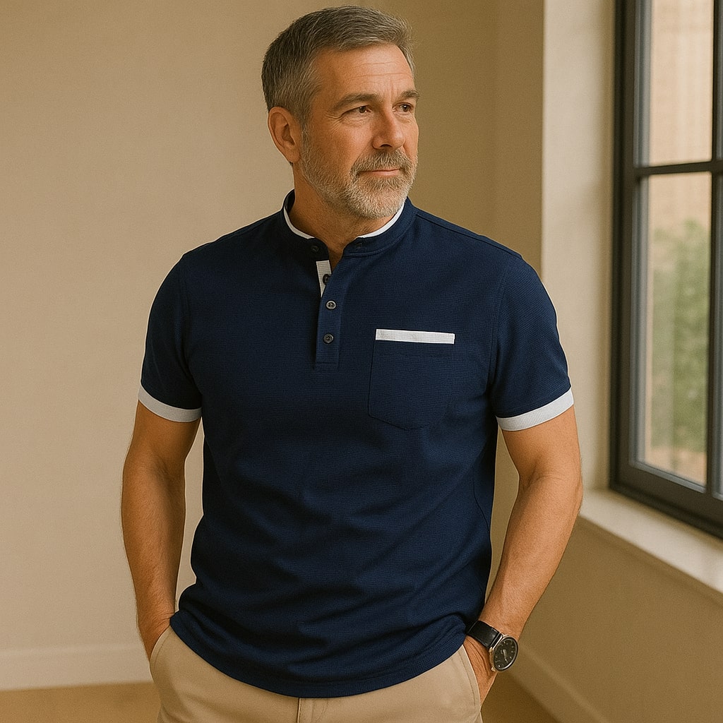 Jacob™ – Korte mouwen polo met opstaande kraag