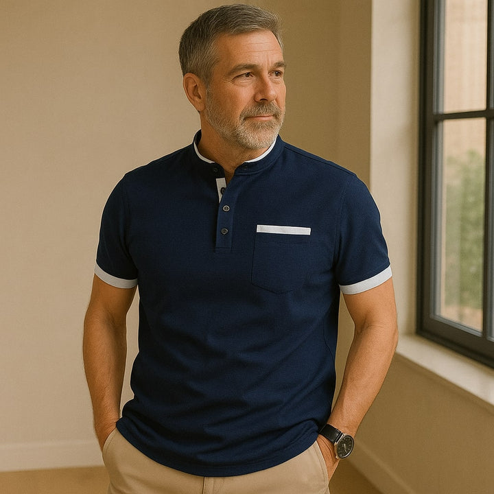 Jacob™ – Korte mouwen polo met opstaande kraag
