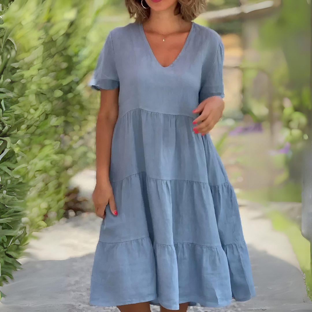 Lucy | Soepele jurk met V-hals