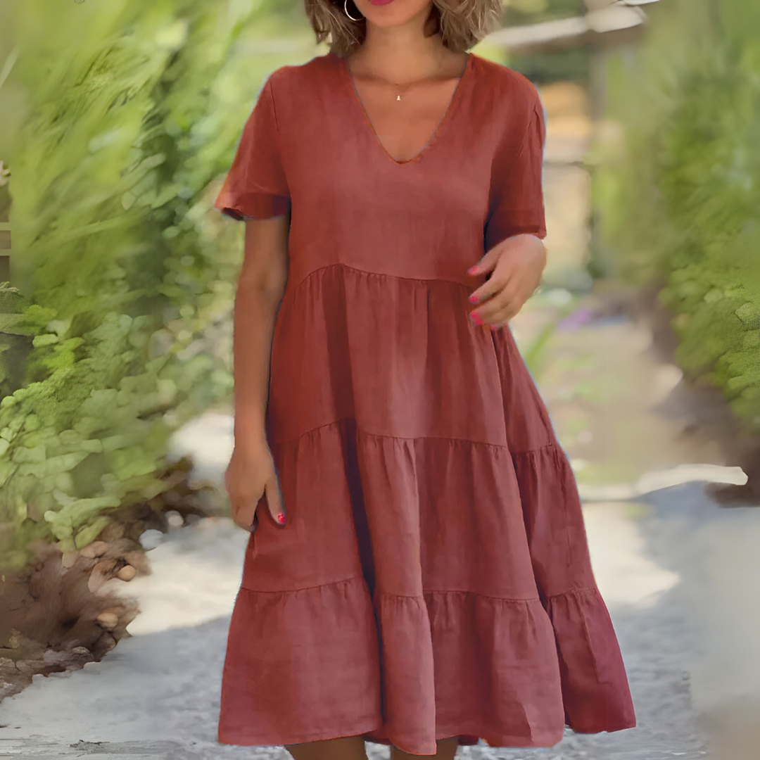 Lucy | Soepele jurk met V-hals