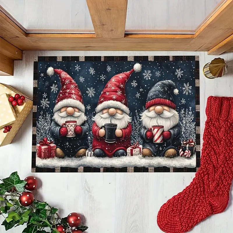 GnomeSweetGnome™ | Deurmat vol winterse gezelligheid