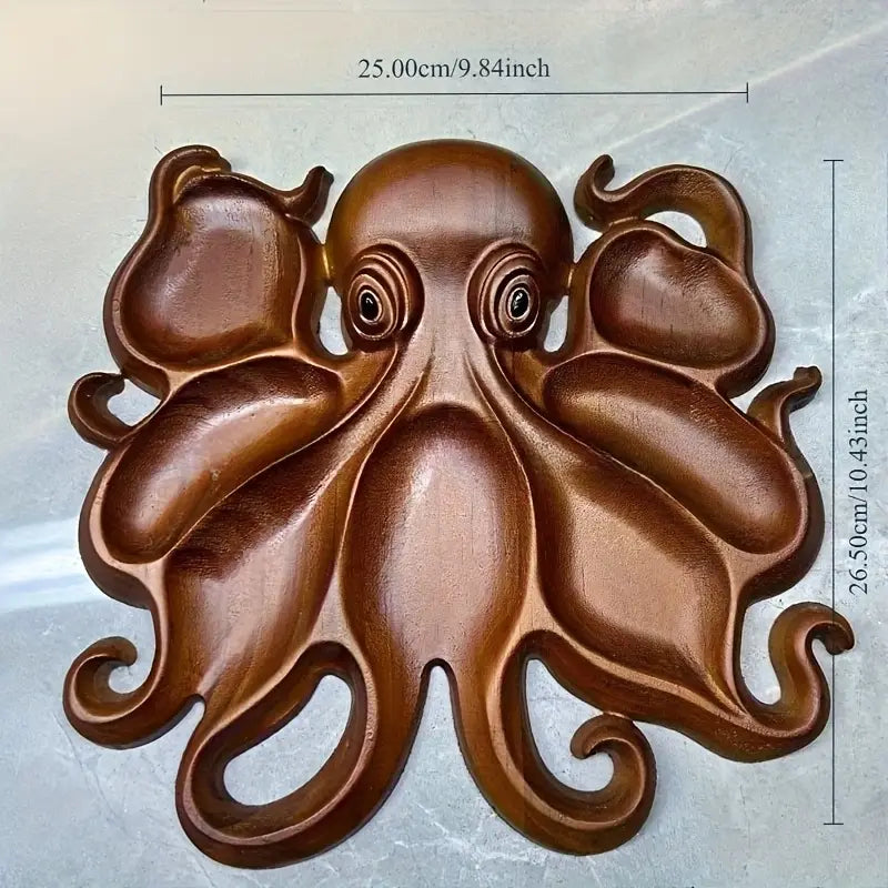 OctoBoard™ | Rustieke Handgemaakte Octopus Borrelplank