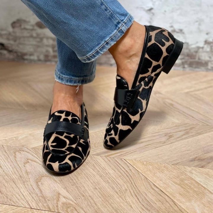 Reine | Mocassins met Dierenprint