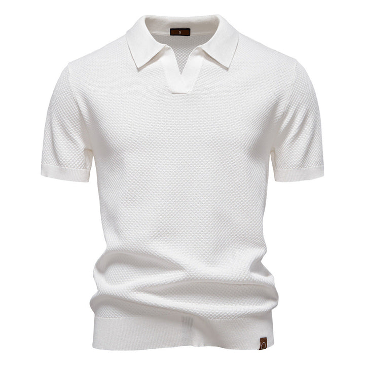 Alexander | Gestructureerd Polo-Shirt | Zelfverzekerde Stijl