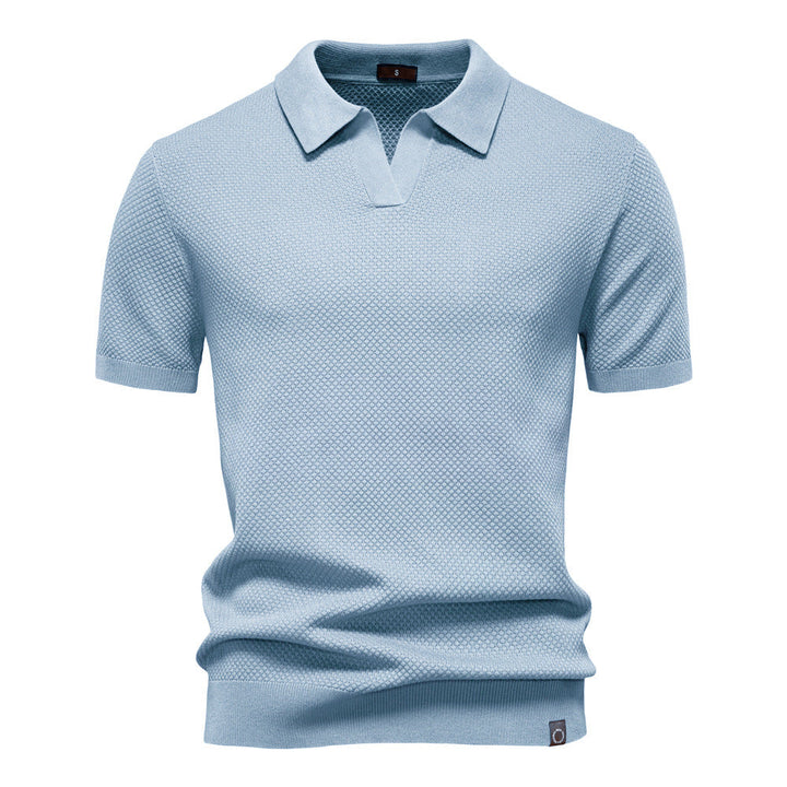 Alexander | Gestructureerd Polo-Shirt | Zelfverzekerde Stijl