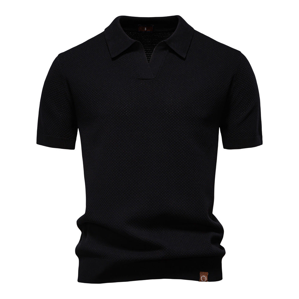 Alexander | Gestructureerd Polo-Shirt | Zelfverzekerde Stijl