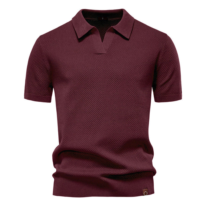 Alexander | Gestructureerd Polo-Shirt | Zelfverzekerde Stijl