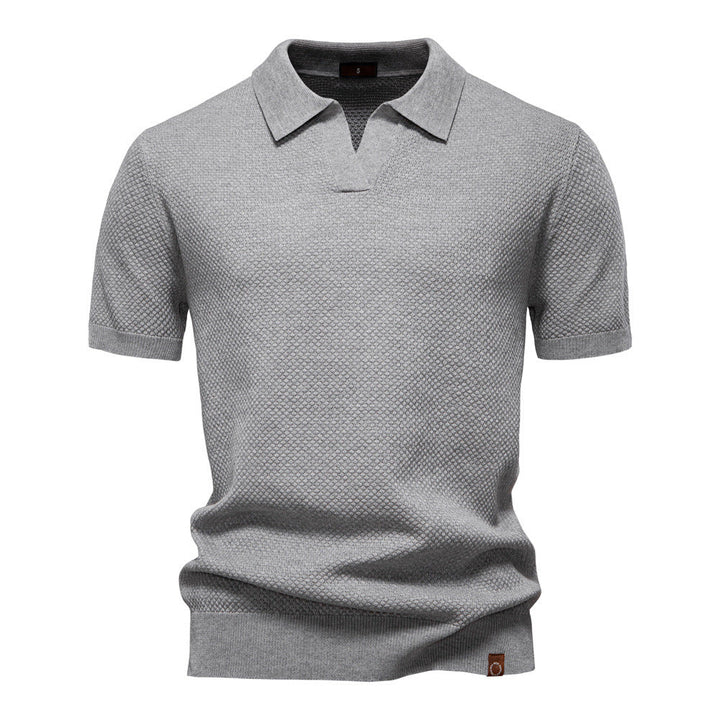 Alexander | Gestructureerd Polo-Shirt | Zelfverzekerde Stijl