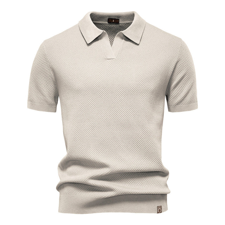 Alexander | Gestructureerd Polo-Shirt | Zelfverzekerde Stijl