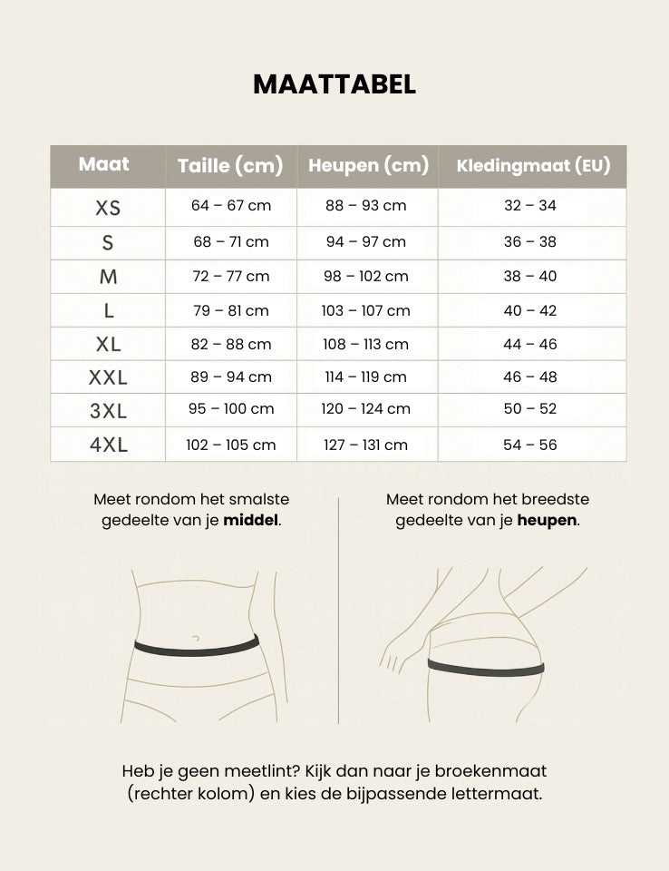 Naadloze shaping short met lift-effect