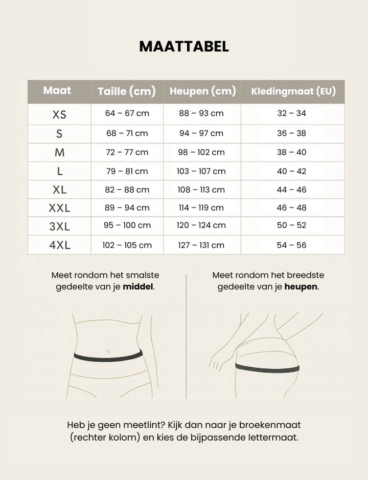 Naadloze shaping short met lift-effect