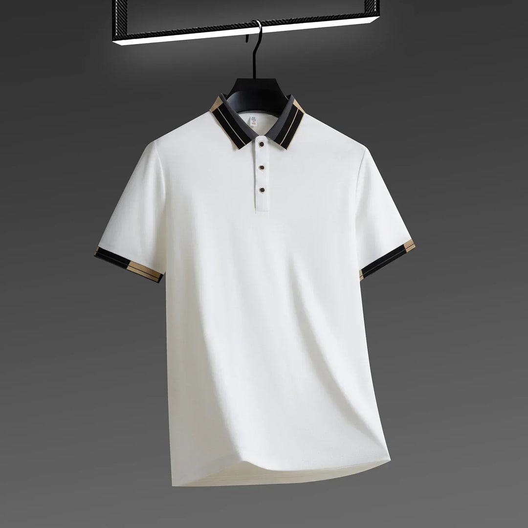 Lenoir™ | Polo met contrasterende afwerkingen