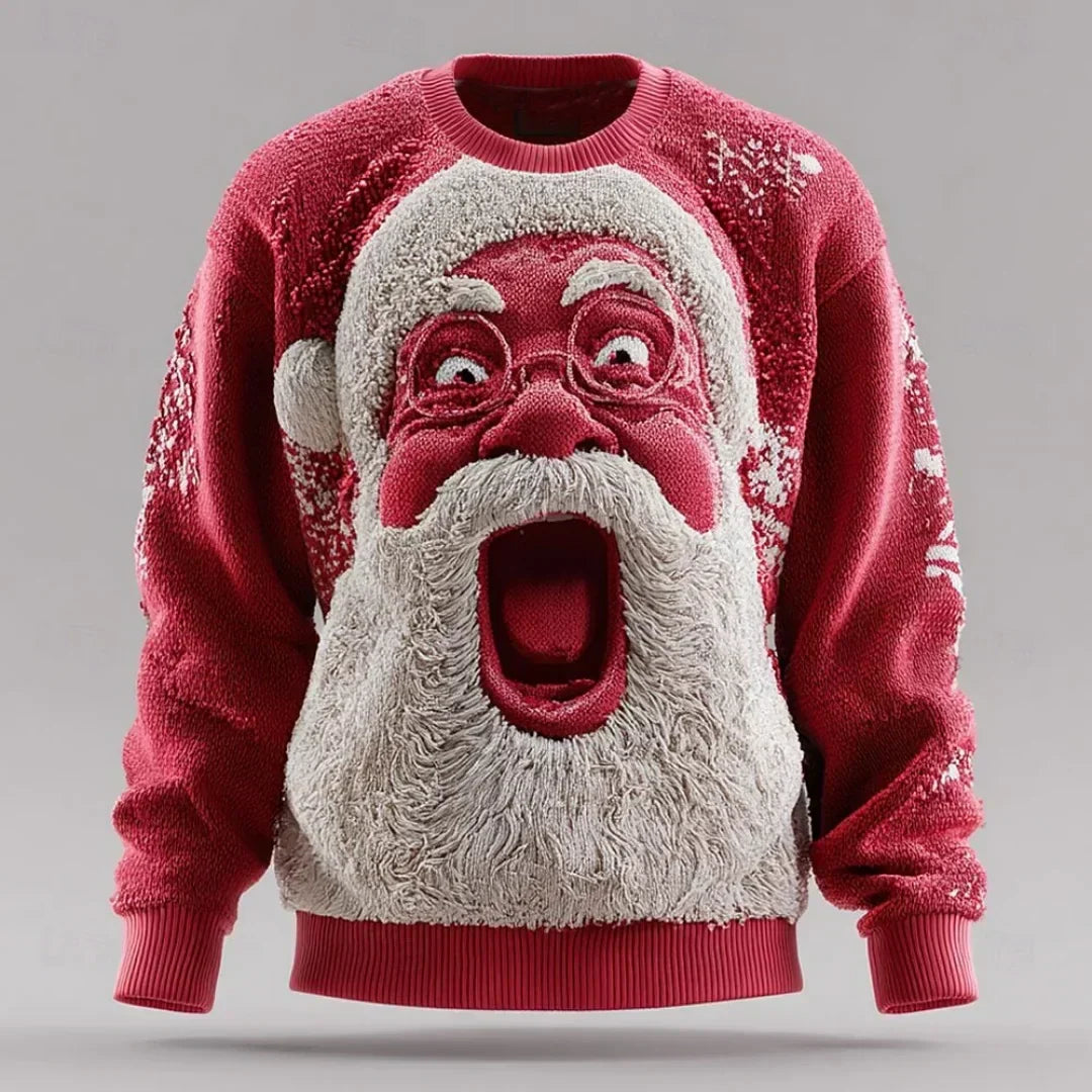 De 3D Santa Sweater | De trui die elke kamer laat lachen