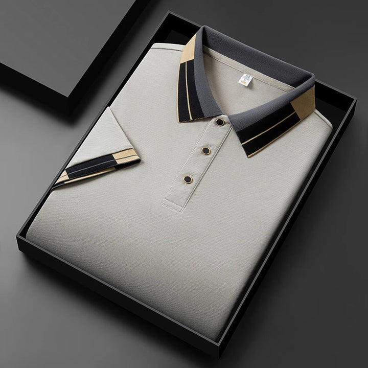 Lenoir™ | Polo met contrasterende afwerkingen
