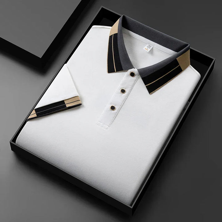 Lenoir™ | Polo met contrasterende afwerkingen