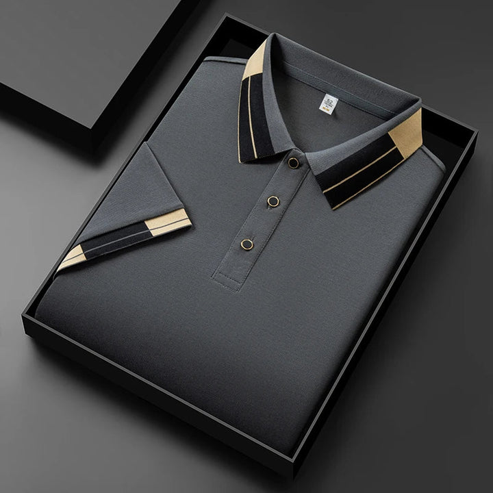 Lenoir™ | Polo met contrasterende afwerkingen