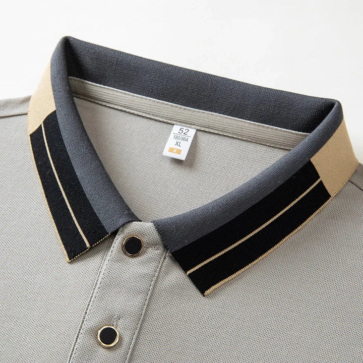 Lenoir™ | Polo met contrasterende afwerkingen