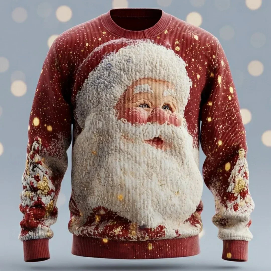 De 3D Santa Sweater | De trui die elke kamer laat lachen