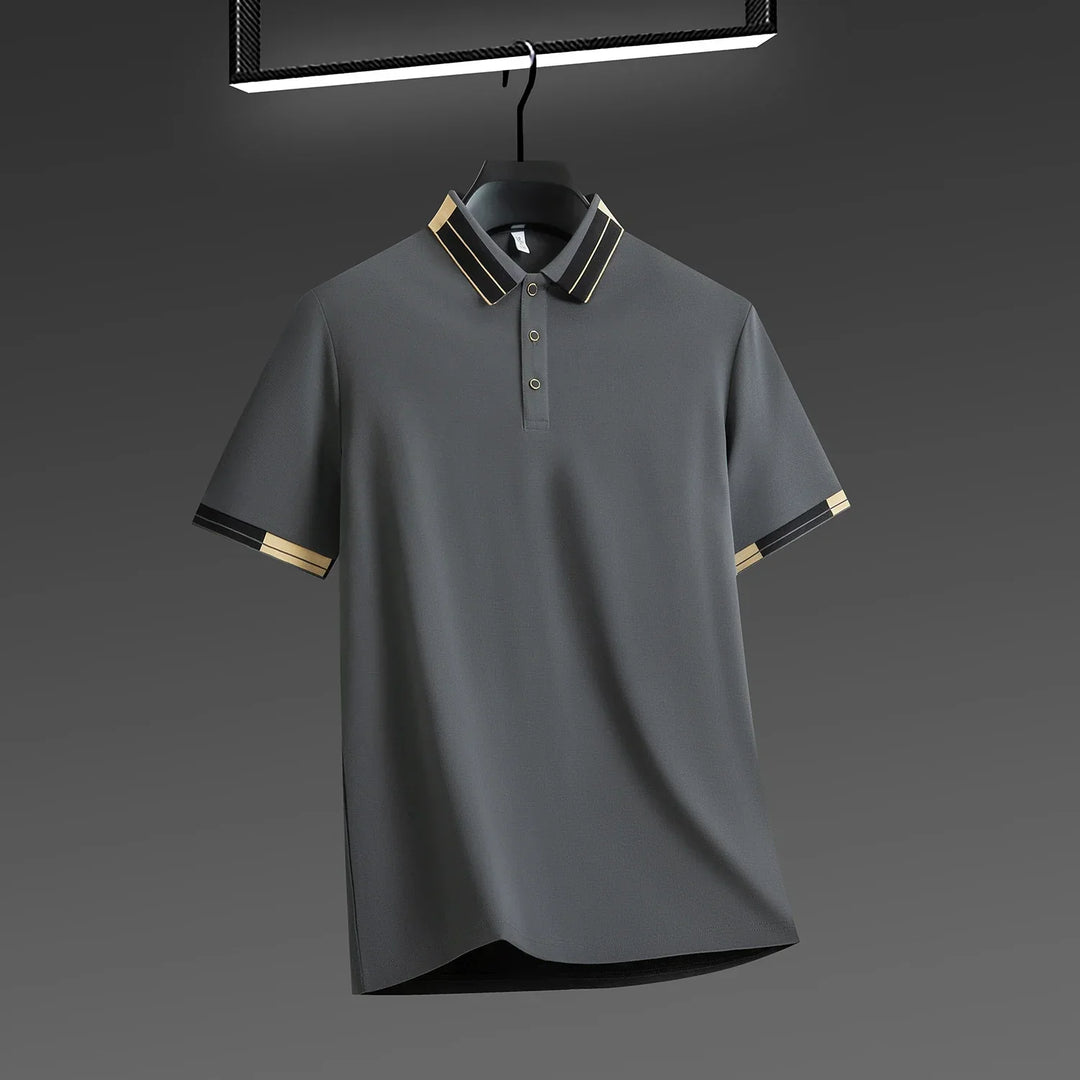 Lenoir™ | Polo met contrasterende afwerkingen