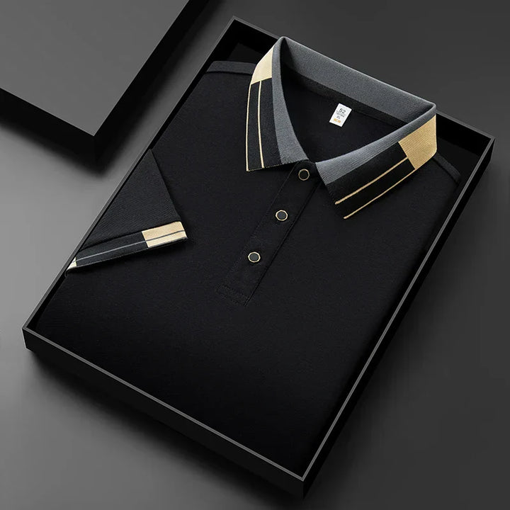 Lenoir™ | Polo met contrasterende afwerkingen