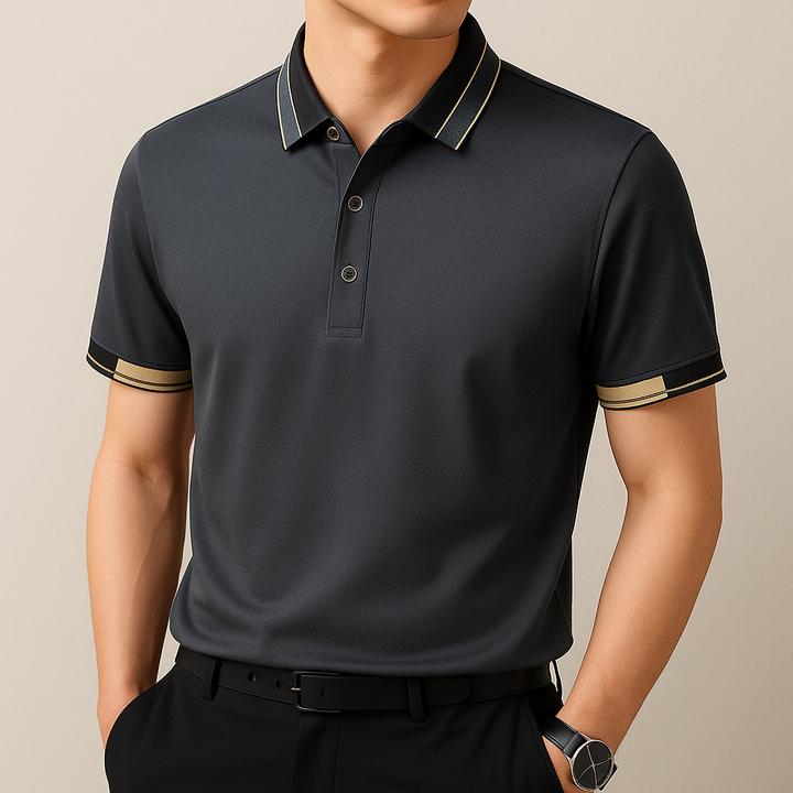 Lenoir™ | Polo met contrasterende afwerkingen