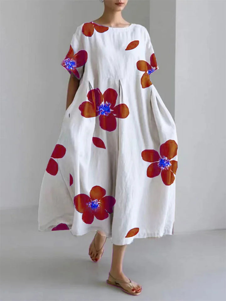CATERINA | Zomerjurk met Kleurrijke Bloemenprint