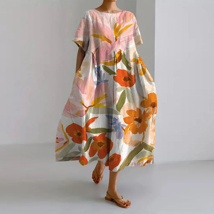 VALENTINA | Fleurige Zomerjurk met Flatteuse Pasvorm
