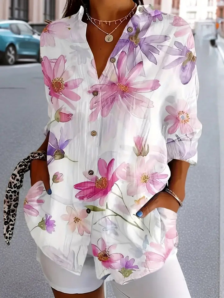 Gaida | Lichte zomerblouse met bloemenprint