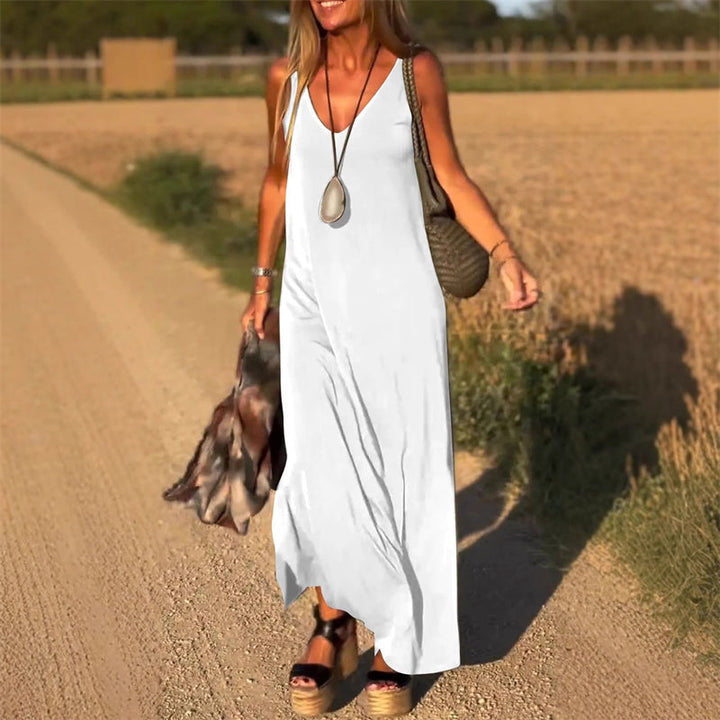 Carolina | Elegante Lange Jurk Zonder Mouwen