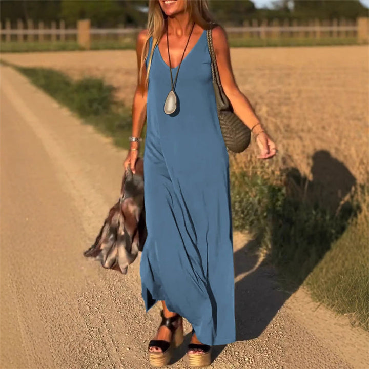 Carolina | Elegante Lange Jurk Zonder Mouwen